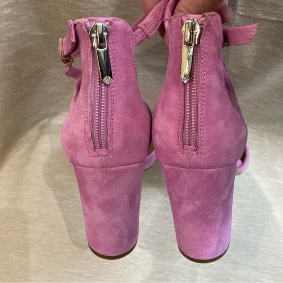SAM EDELMAN Sz 8.5 Pink Leather Upper Strappy Buckle Closure Heeled Sandals NWOT - Picture 9 of 16